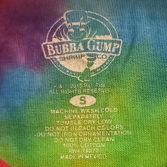 Mens Size 33-34" Bubba Gump Shrimp Co Rare Tie Dye Smiley Face T-Shirt - Picture 4 of 4